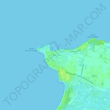 Carte topographique L'Herbaudière, altitude, relief