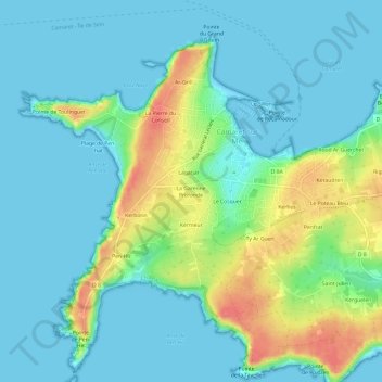 Carte topographique La Garenne Profonde, altitude, relief