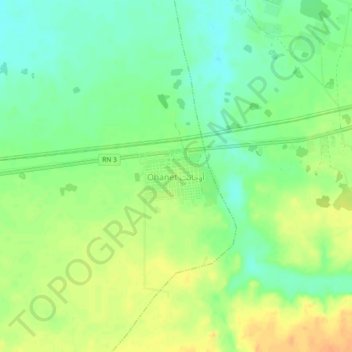 Carte topographique Ohanet, altitude, relief