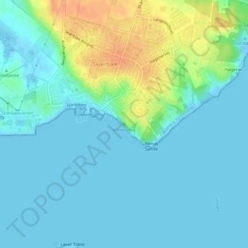 Carte topographique Klintebjerg, altitude, relief