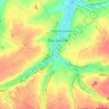 Carte topographique Orp-le-Petit, altitude, relief