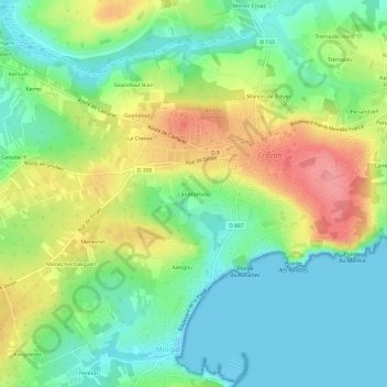 Carte topographique Landromiou, altitude, relief