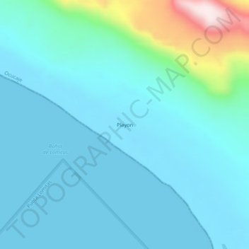 Carte topographique Playon, altitude, relief