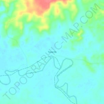 Carte topographique Tenerife, altitude, relief