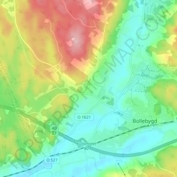 Carte topographique Fjällastorp, altitude, relief