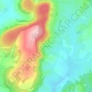Carte topographique Saint-Julien, altitude, relief