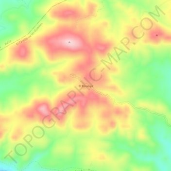 Carte topographique El Peralejo, altitude, relief