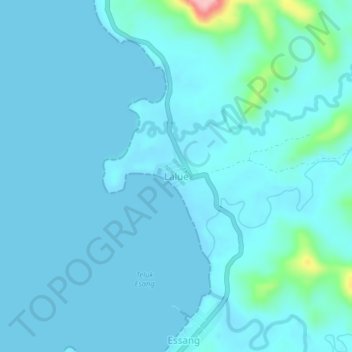 Carte topographique Lalue, altitude, relief
