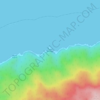 Carte topographique Punta Majagual, altitude, relief