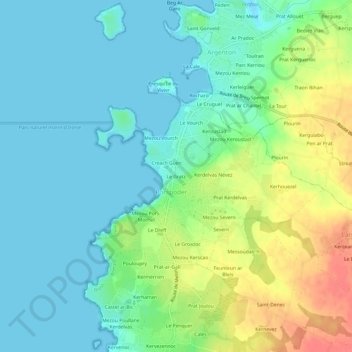 Carte topographique Le Gratz, altitude, relief