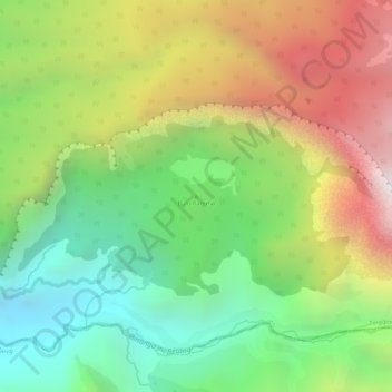 Carte topographique Bulu Ramma, altitude, relief