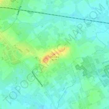 Carte topographique Poelberg, altitude, relief