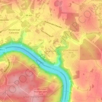 Carte topographique Setor 10450, altitude, relief