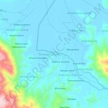 Carte topographique Antanikatsaka, altitude, relief