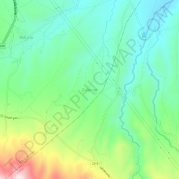 Carte topographique Gülpınar, altitude, relief