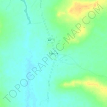 Carte topographique Nieme, altitude, relief