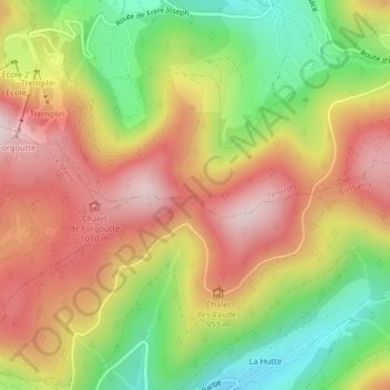 Carte topographique Col du Collet, altitude, relief
