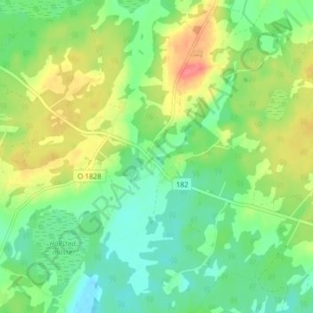 Carte topographique Älmestad, altitude, relief