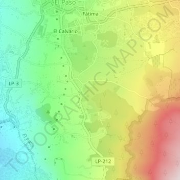 Carte topographique Tacande, altitude, relief