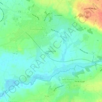 Carte topographique La Brigassière, altitude, relief