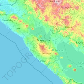 Carte topographique Distrito III, altitude, relief