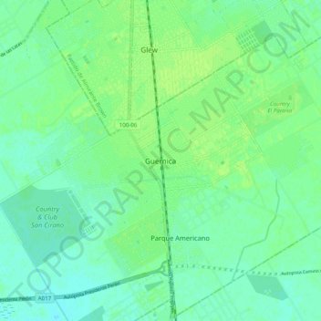 Carte topographique Guernica, altitude, relief