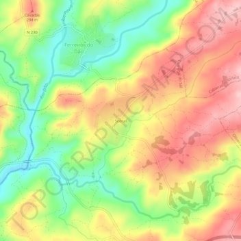 Carte topographique Sobral, altitude, relief