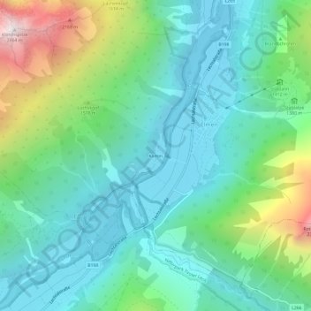 Carte topographique Klimm, altitude, relief