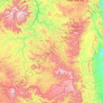 Carte topographique Wag, altitude, relief