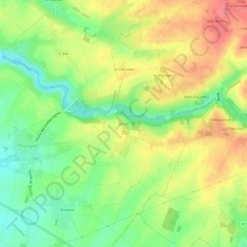 Carte topographique Besse, altitude, relief