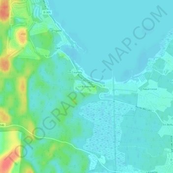 Carte topographique La Broustasse, altitude, relief