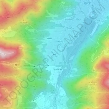 Carte topographique Point, altitude, relief