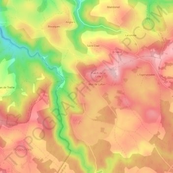 Carte topographique Le Juge, altitude, relief