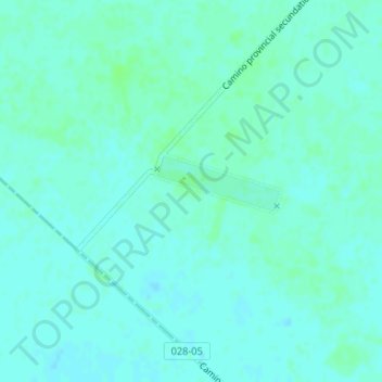 Carte topographique Román Báez, altitude, relief