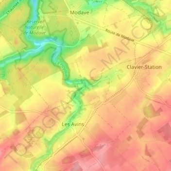 Carte topographique Val Tibiémont, altitude, relief