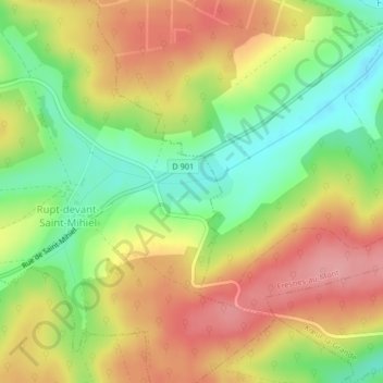 Carte topographique Le Capucin, altitude, relief