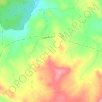 Carte topographique Cerro de las Pilas, altitude, relief