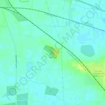 Carte topographique Kirkby Mount, altitude, relief