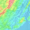 Carte topographique Elizabeth, altitude, relief