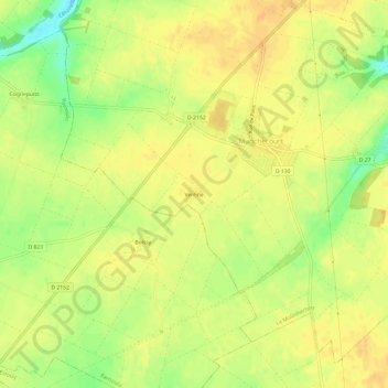 Carte topographique Verrine, altitude, relief