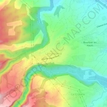 Carte topographique L'Abondance, altitude, relief