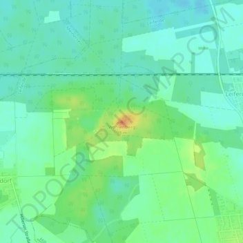 Carte topographique Wohlenberg, altitude, relief