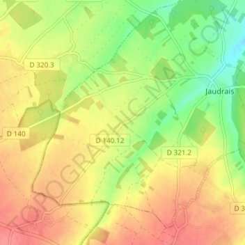 Carte topographique Les Haies Neuves, altitude, relief