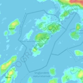 Carte topographique Örneviken, altitude, relief