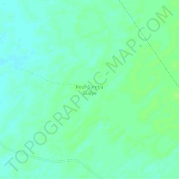 Carte topographique Keur Samba Guèye, altitude, relief