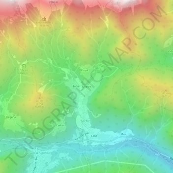Carte topographique Andrich, altitude, relief