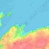 Carte topographique Beg An Enez, altitude, relief