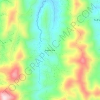 Carte topographique Ambohiby, altitude, relief