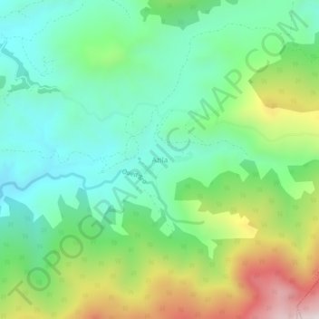 Carte topographique Azila, altitude, relief