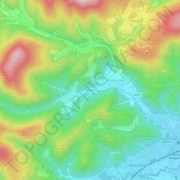 Carte topographique Purbach, altitude, relief